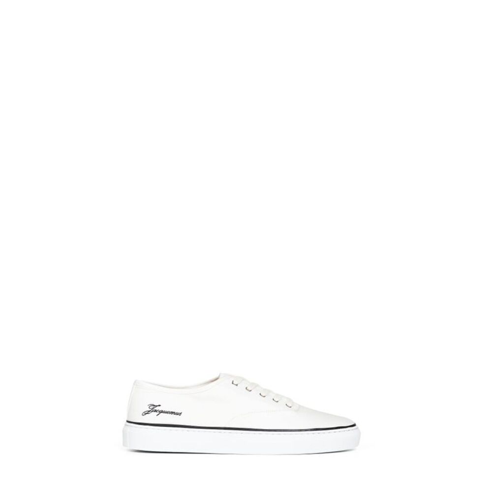 Jacquemus Men Ivory Canvas The Féfé Skate Sneakers